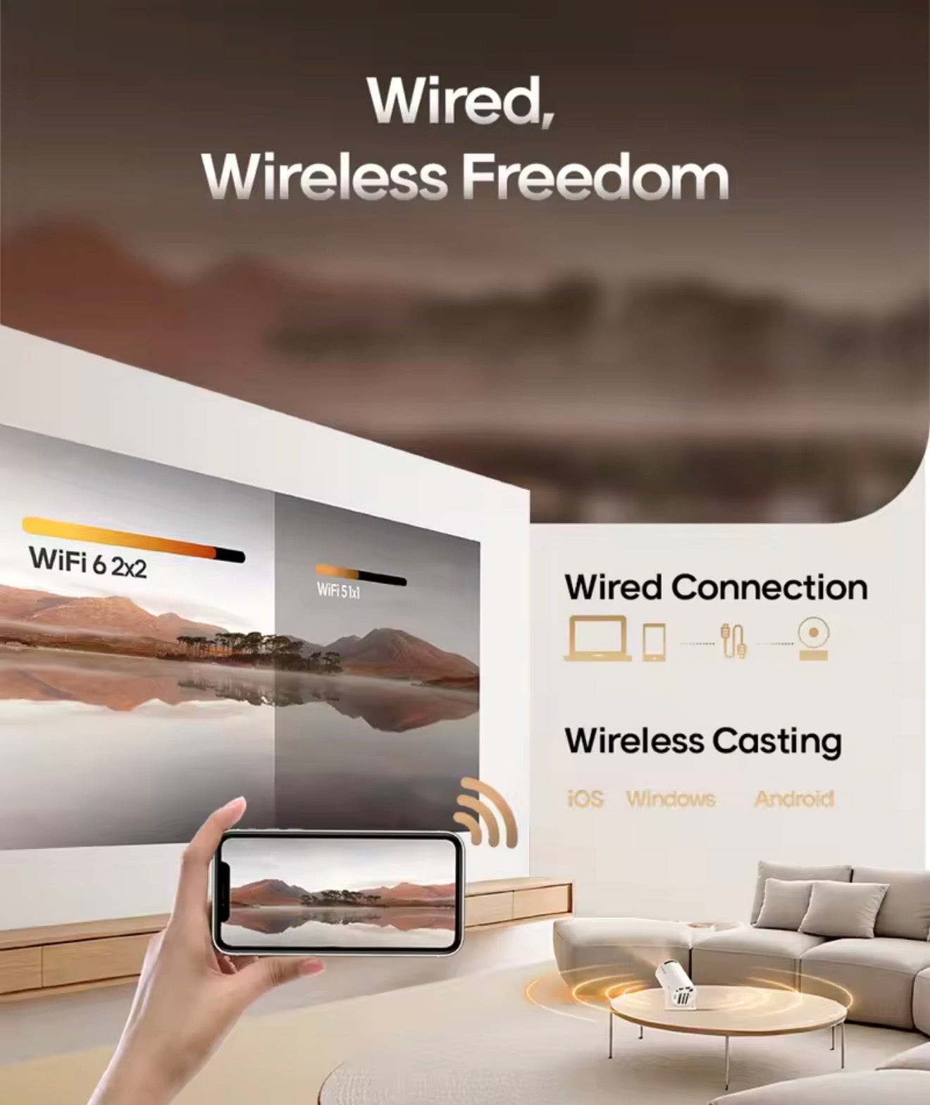 Magcubic HY300 Pro Smart Projector | 1080P with Android 14