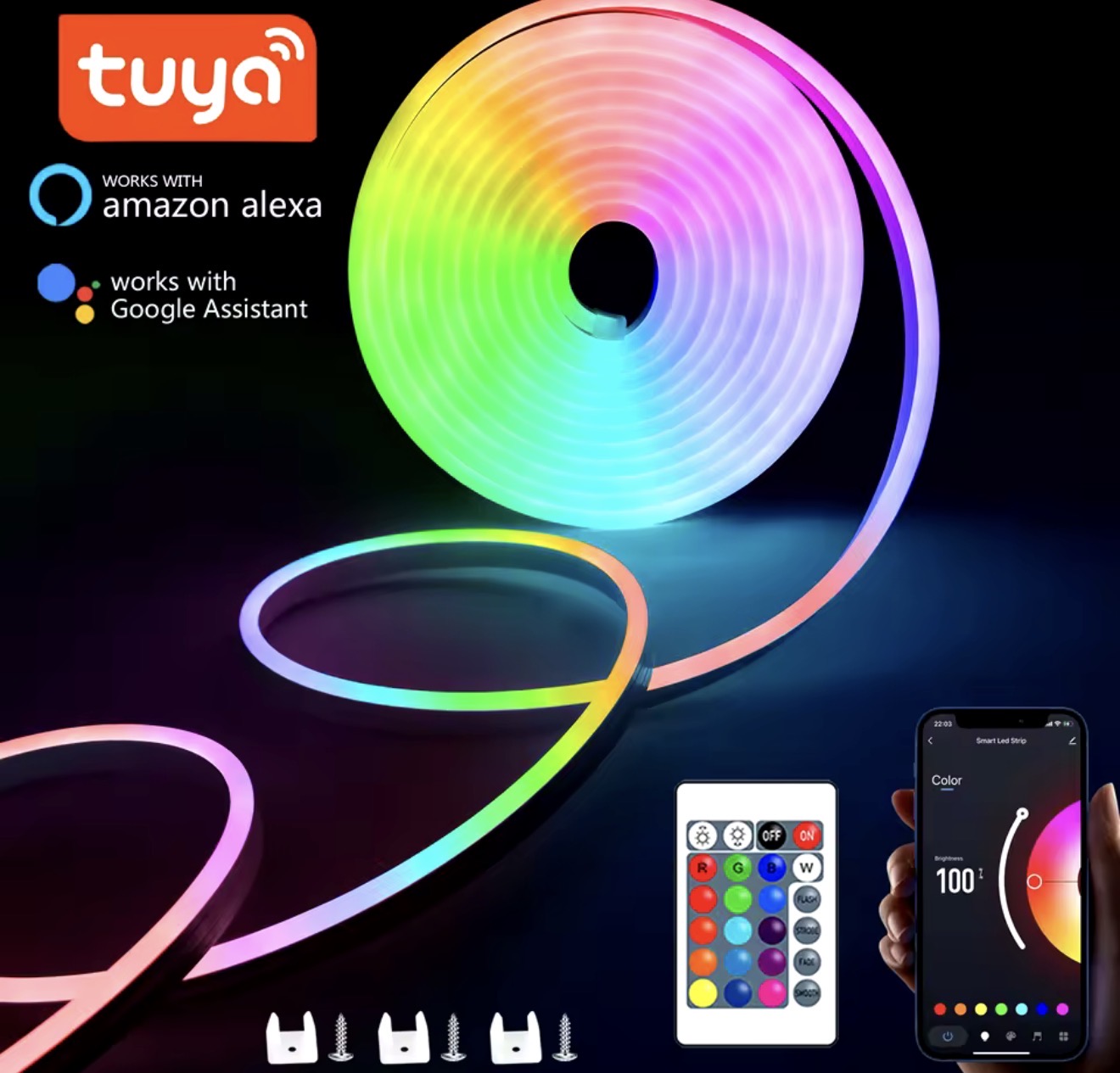 RGB Neon LED Strip Light | App & Remote Controlled