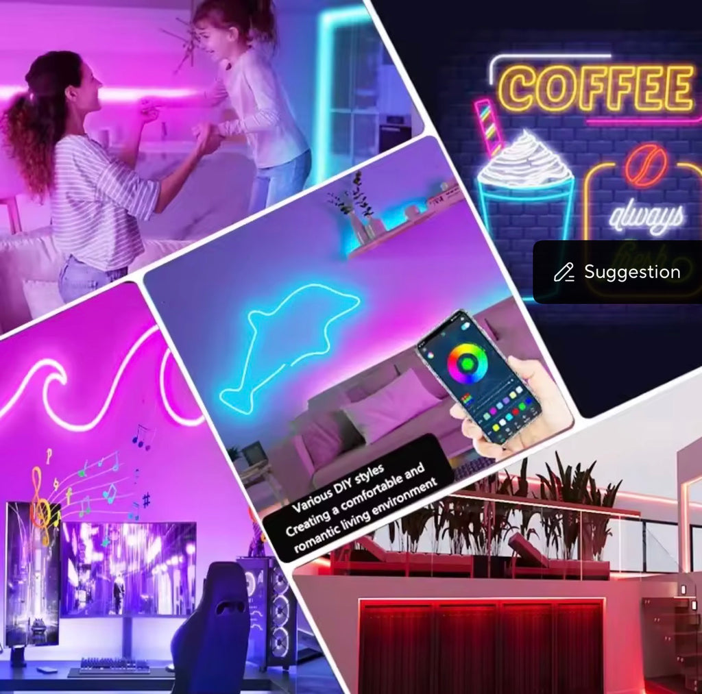 RGB Neon LED Strip Light | App & Remote Controlled