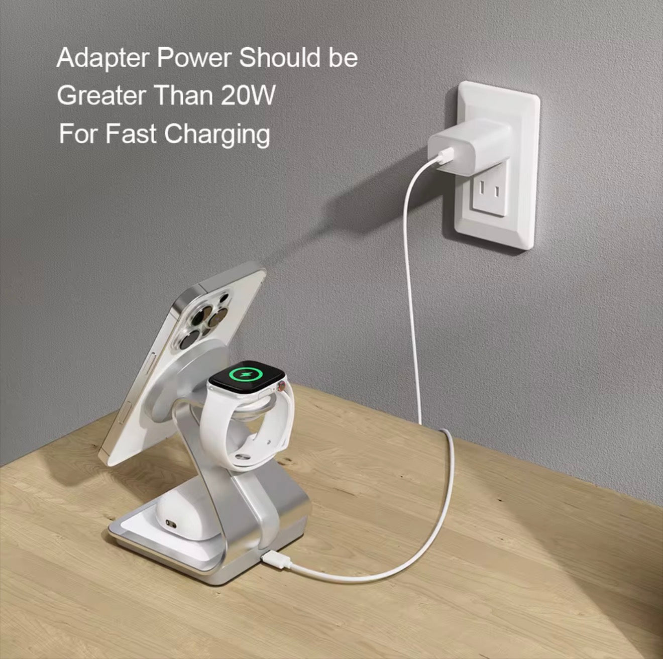 Bonola 3-in-1 Magnetic Wireless Charging Station | 30W Fast Charge