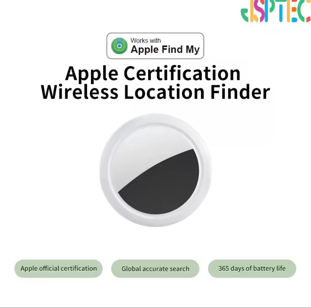 Bluetooth GPS Tracker Tag | Works with Apple Find My