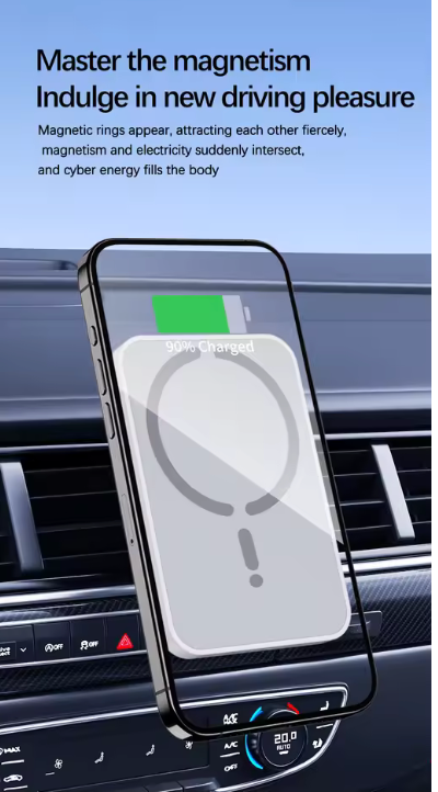 15W MagSafe Magnetic Car Charger | Air Vent Mount
