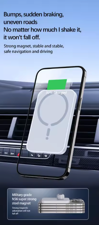 15W MagSafe Magnetic Car Charger | Air Vent Mount