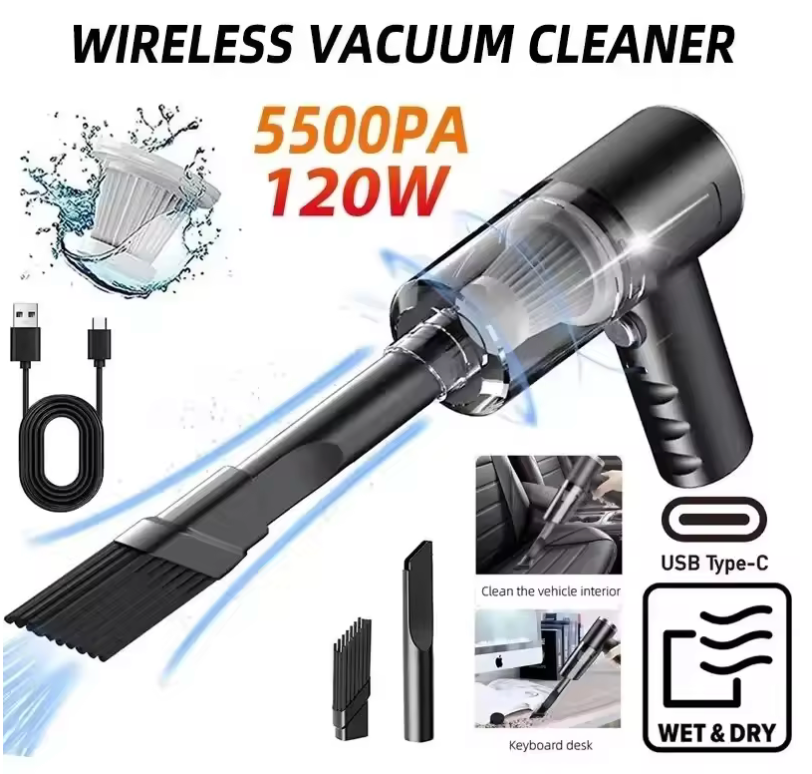 Portable Wireless Car Vacuum Cleaner (120W)