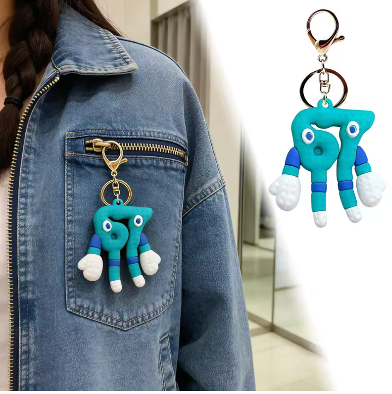 Brainrot Blue No. 67 Keychain