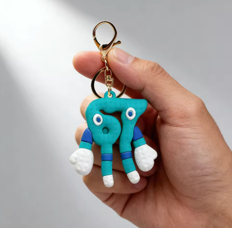 Brainrot Blue No. 67 Keychain